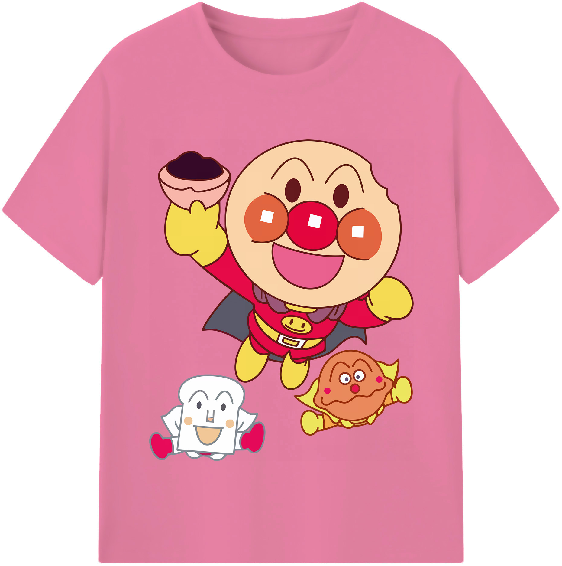 （画像用） アンパンマン Anpanman 綿100％半袖Tシャツ（フロントプリント）